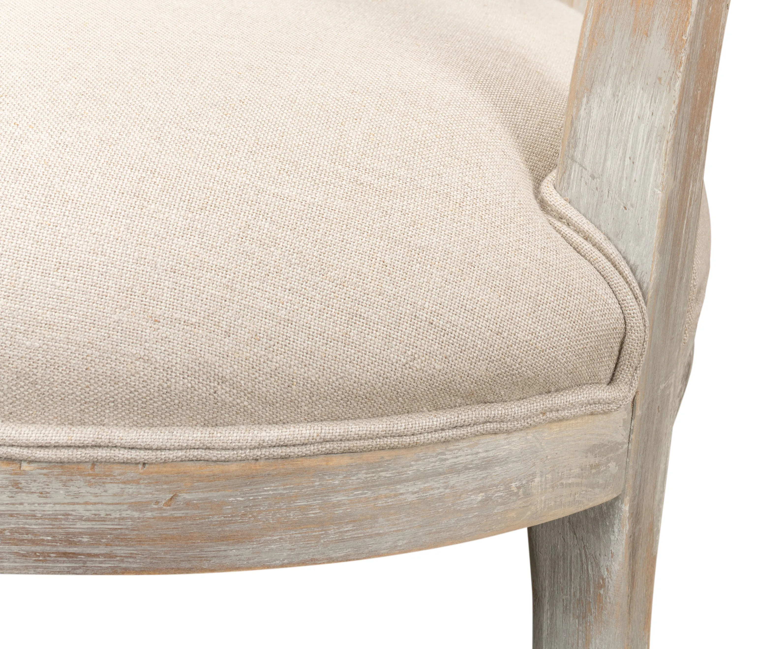 Sarreid - Oval Cane Back S/Chair  Grey Oak  Flax - Grey - Traditional - set of 2
