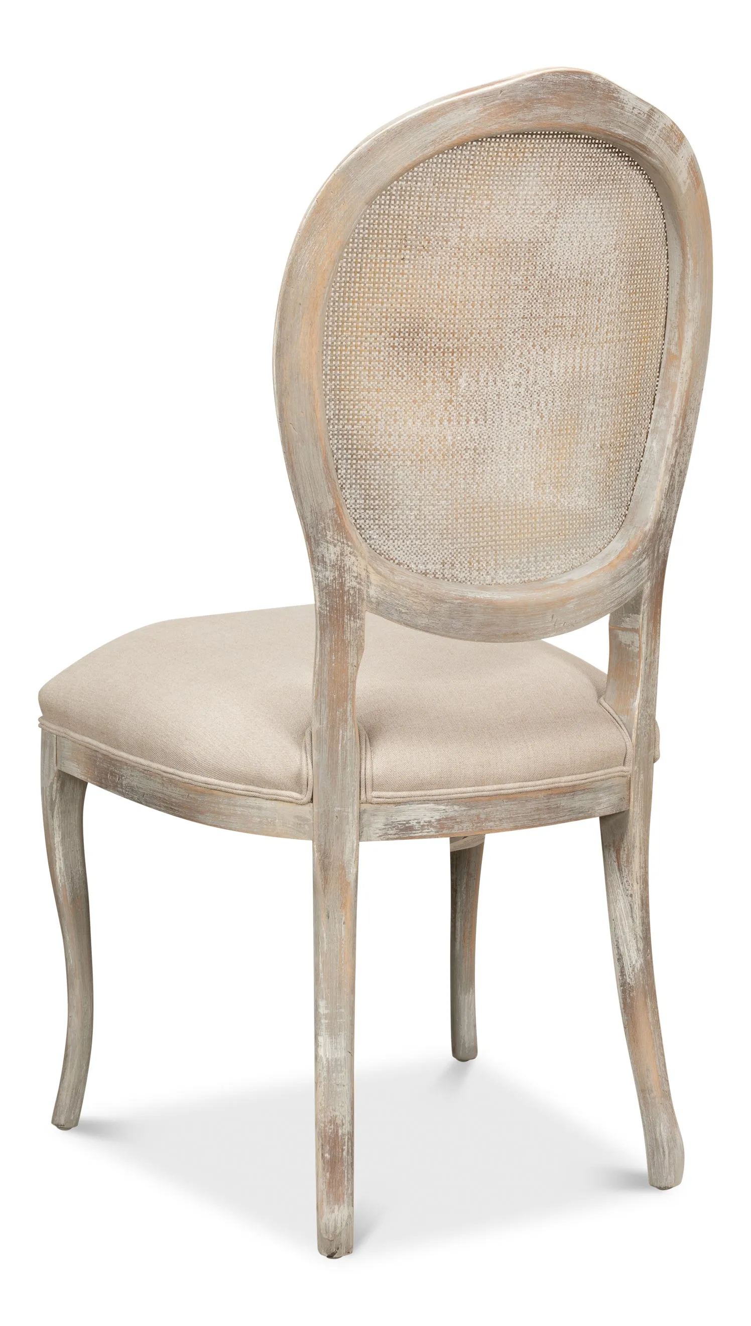 Sarreid - Oval Cane Back S/Chair  Grey Oak  Flax - Grey - Traditional - set of 2