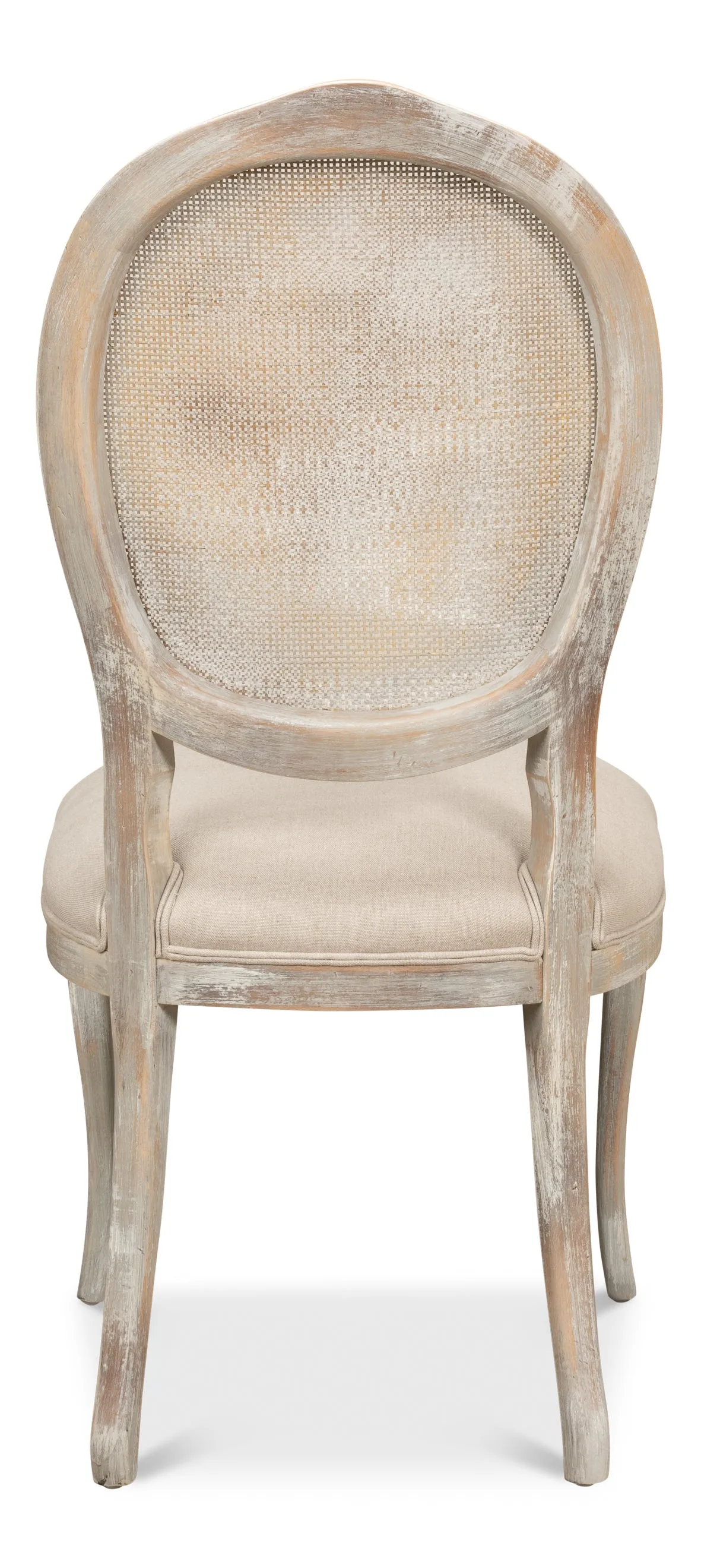 Sarreid - Oval Cane Back S/Chair  Grey Oak  Flax - Grey - Traditional - set of 2
