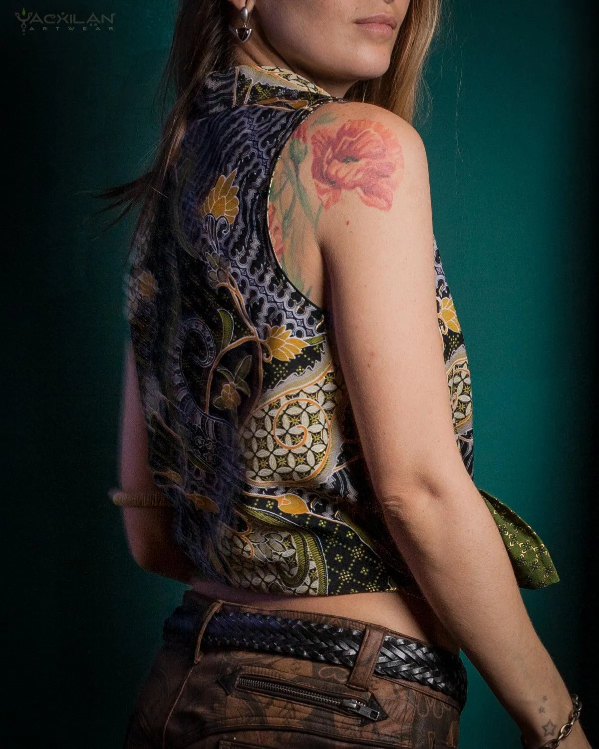 Shirt Woman Sleeveless / Cotton - BATIK Green