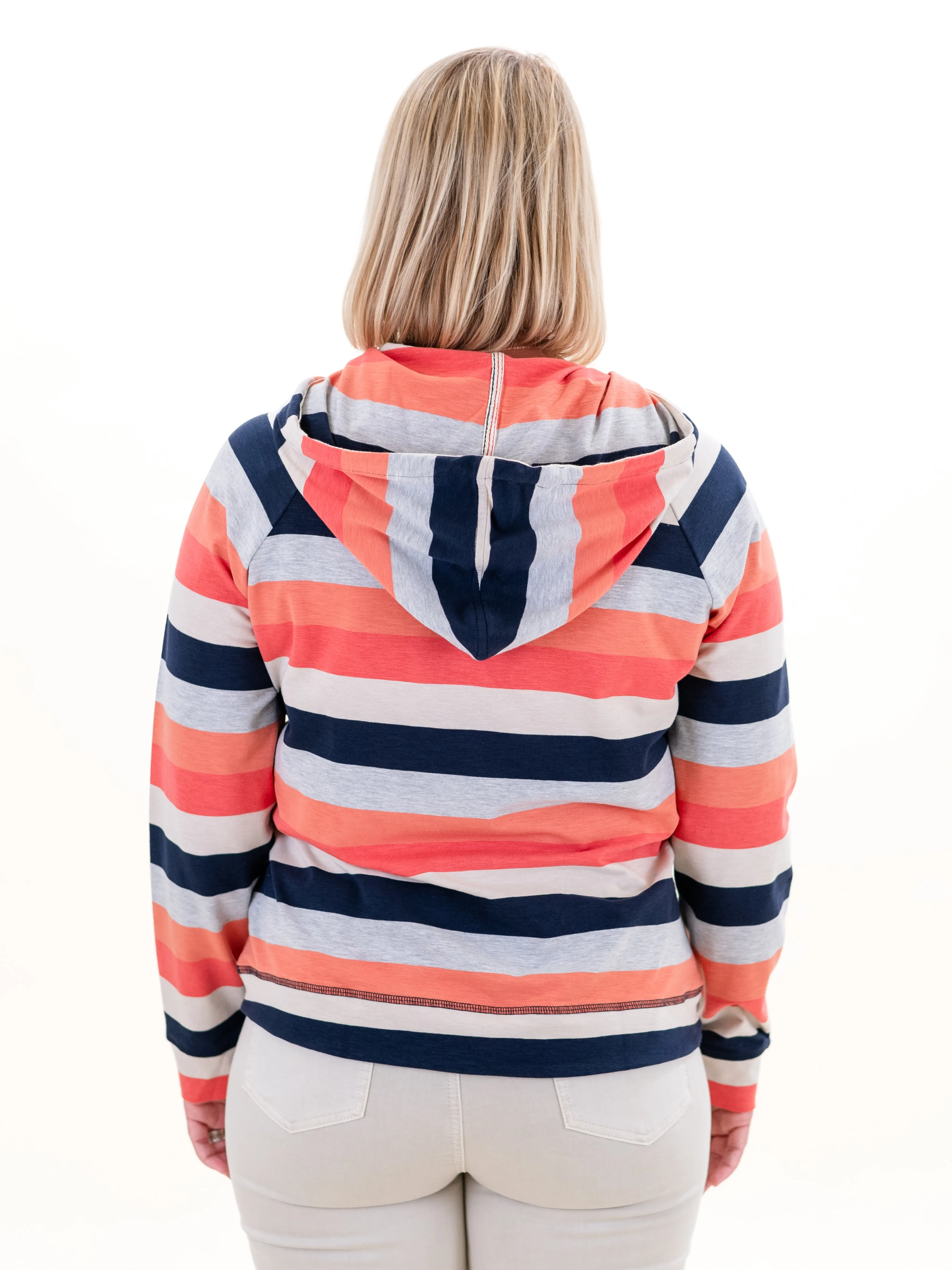 Striped Slub Knit Hoody by Tribal
