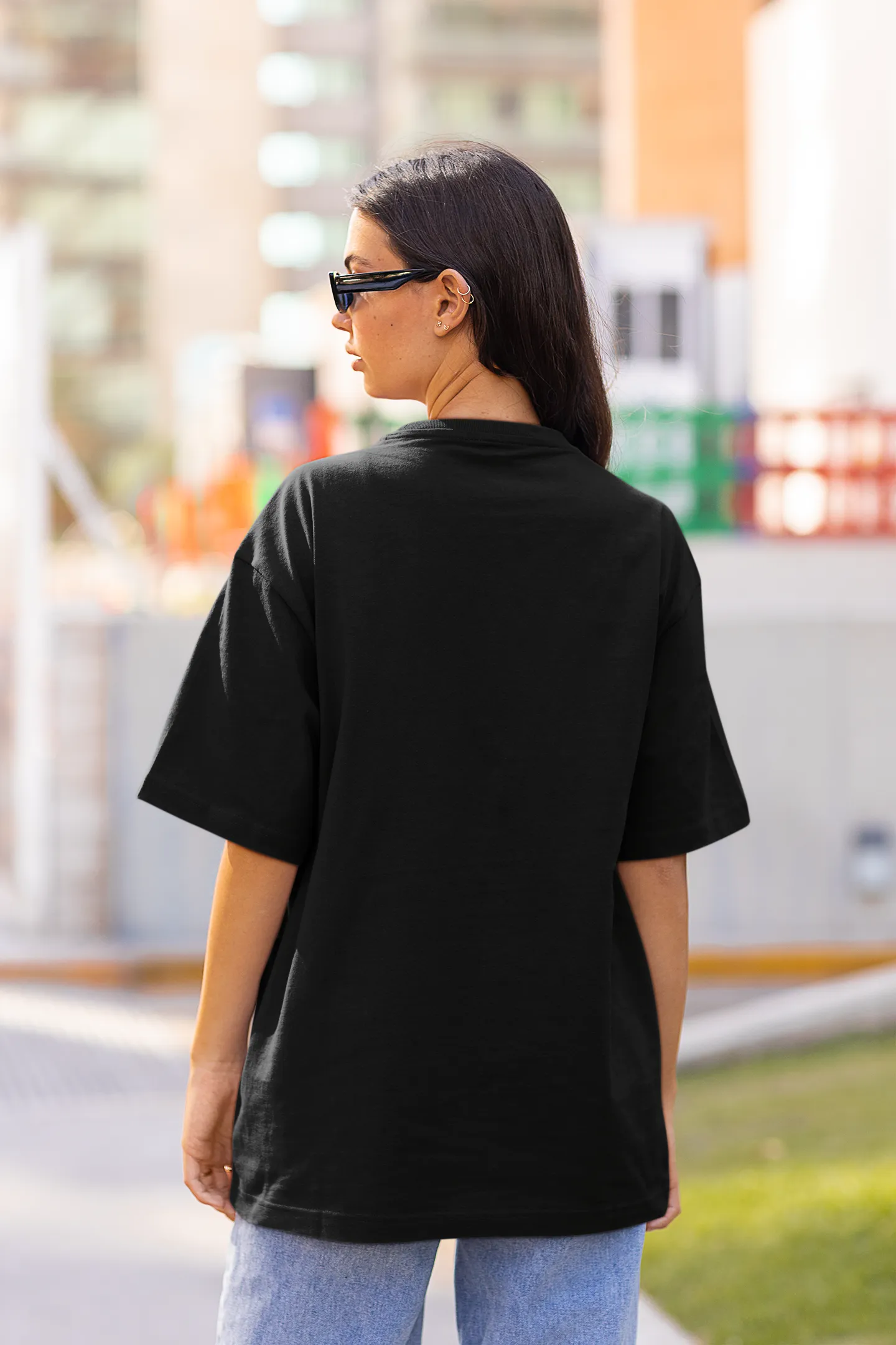 Tropical Dream Oversized Womens Tshirt Black